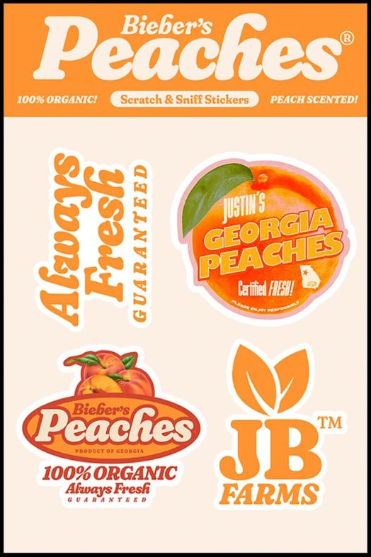 justin bieber peaches merch